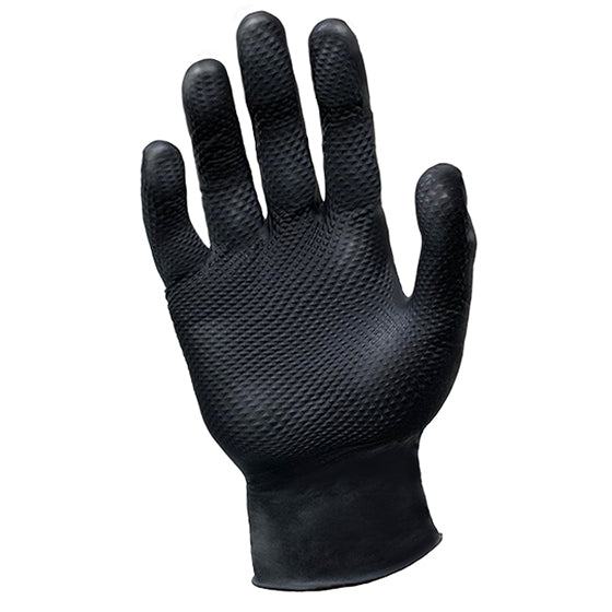 Octopus Grip 8mil Black Nitrile Examination Gloves (Textured for Optimum Grip)