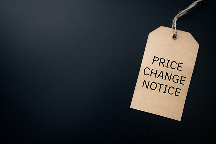 Price Increase Notice 2026