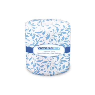 Victoria Bay Toilet Paper & Tissue Roll 4X3.7 IN 2PLY Virgin Paper 1.6IN Core Diameter 500 Sheets/Roll 96 Rolls/Case